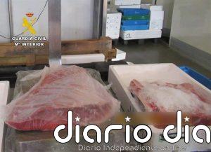 La Guardia Civil incauta 16 kilos de ventresca de atún rojo sin documentación en la lonja de Alcantarilla