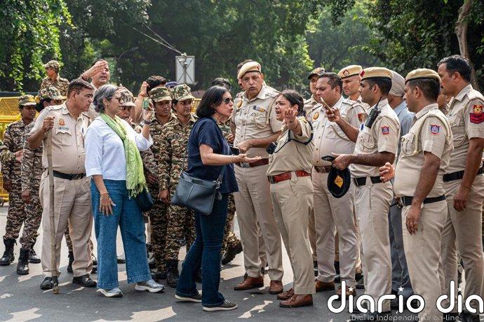 La IFJ y el Sindicato de Periodistas de India denuncian la detención de 30 periodistas en las protestas del CJP