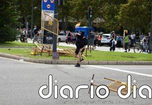 La manifestación por la vivienda se salda con cinco detenidos y nueve policías heridos