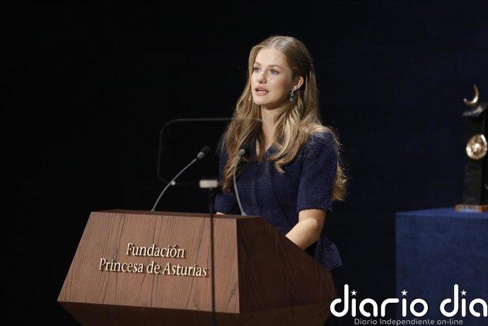 La Princesa Leonor recibirá en audiencia a los premiados por primera vez en solitario