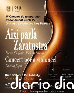 La Sinfónica inaugura la temporada 2026-2027 con un concierto en el Auditòrium de Palma el próximo 8 de octubre
