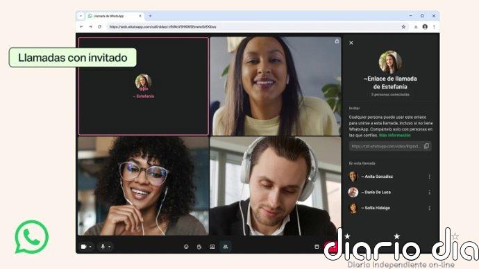 Las llamadas de WhatsApp se abren a usuarios sin cuenta como invitados