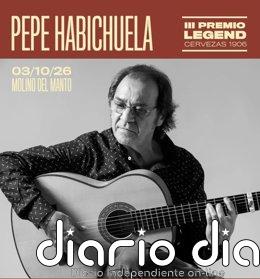 Las XIII Jornadas de Guitarra Española Cervezas 1906 homenajean a Pepe Habichuela