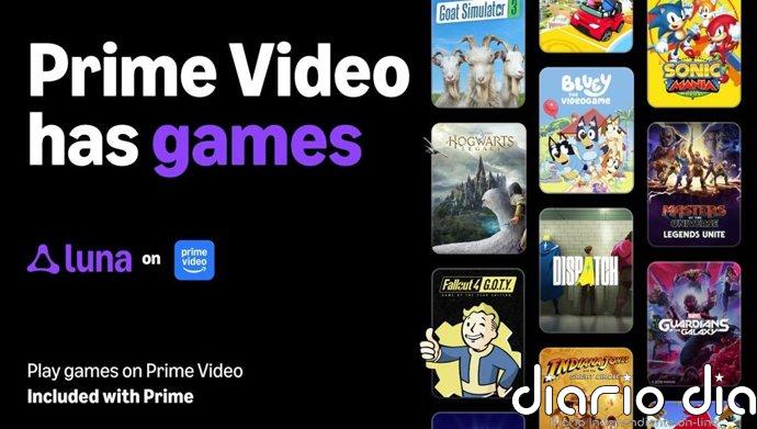Llega a España la experiencia de juegos Amazon Luna integrada en Prime Video para televisores con Fire TV