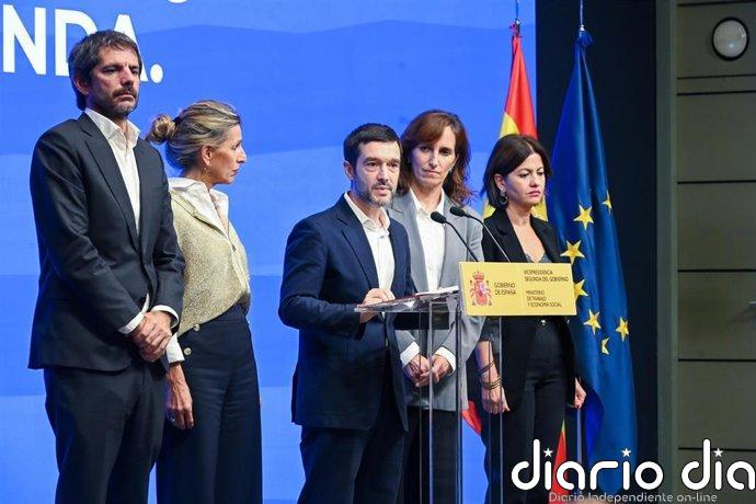 Los partidos de Sumar lanzarán el 17 de octubre su candidatura a las generales y a su cabeza de lista