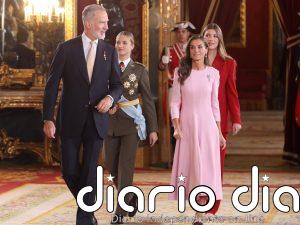 Los Reyes Felipe y Letizia, la Princesa Leonor y la Infanta Sofía presiden la recepción del Día de la Hispanidad