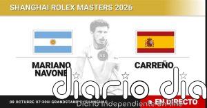 Mariano Navone - Pablo Carreno Busta, en directo hoy: sigue el partido de Shanghai Rolex Masters