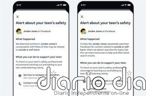 Meta extiende a Facebook las notificaciones para padres sobre menores que buscan contenido de autolesiones y suicidio