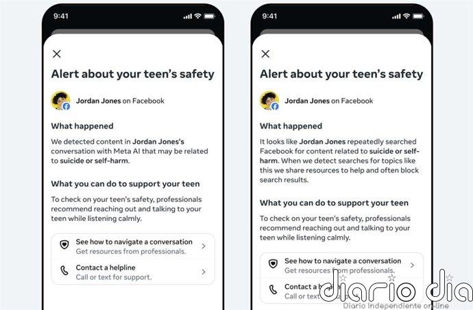 Meta extiende a Facebook las notificaciones para padres sobre menores que buscan contenido de autolesiones y suicidio