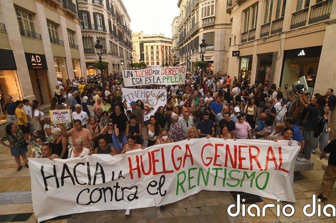 Miles de malagueños y granadinos claman por el derecho a una vivienda tras una mañana de protestas en Cádiz y Huelva