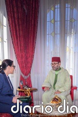 Mohamed VI toma juramento al nuevo gobierno de la primera ministra Fátima el Mansuri El Rey Mohamed VI recibe a la Jefa del Gobierno encargada de la formación del nuevo gobierno, Fatima Ezzahra El Mansouri, en el Palacio Real de Rabat, a 14 de octubre de 2026, en Rabat (Marruecos).