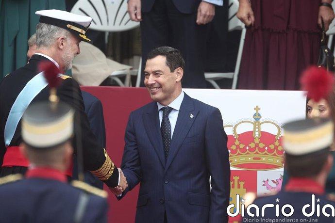 Moreno felicita el Día de la Hispanidad y reivindica el "orgullo" de los andaluces de "ser españoles"
