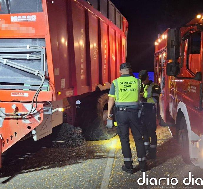 Muere un hombre 89 años tras chocar su furgoneta con un tractor en la A-133, a la altura de Binéfar (Huesca)