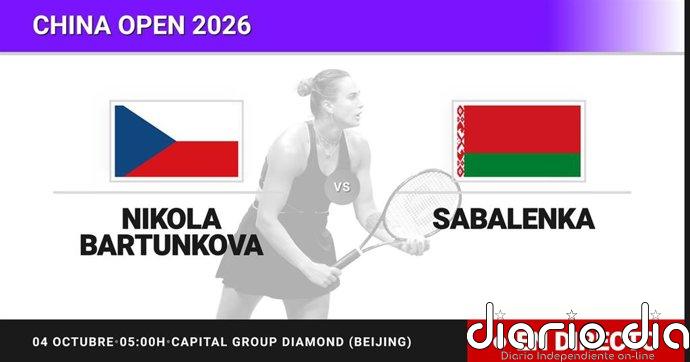 Nikola Bartunkova - Aryna Sabalenka, en directo hoy: sigue el partido de China Open