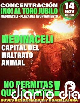 El PACMA convertirá Medinaceli (Soria) en el "nuevo Tordesillas" para erradicar también el Toro Jubilo El PACMA convertirá Medinaceli (Soria) en el "nuevo Tordesillas" para erradicar el Toro Jubilo .