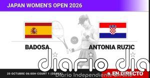 Paula Badosa - Antonia Ruzic, en directo hoy: sigue el partido de Japan Women's Open
