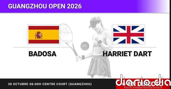 Paula Badosa - Harriet Dart, en directo hoy: sigue el partido de Guangzhou Open