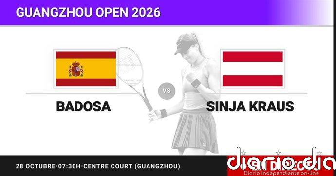 Paula Badosa - Sinja Kraus, en directo hoy: sigue el partido de Guangzhou Open