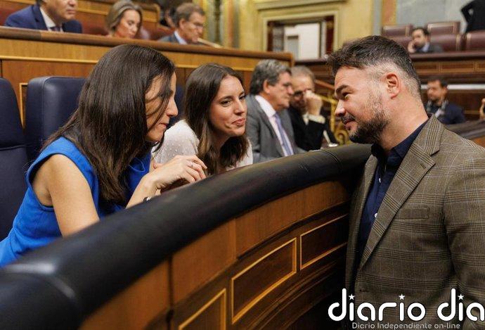Podemos anuncia que contribuirá a la candidatura de ERC en Cataluña, y Montero y Rufián "harán equipo" en campaña