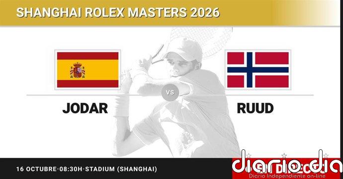 Rafael Jodar - Casper Ruud, en directo hoy: sigue el partido de Shanghai Rolex Masters