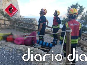Rescatan en helicóptero a un senderista tras caer en el ascenso del Peñón de Ifach de Calp
