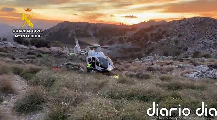 Rescate al atardecer en el Puig des Teix: evacuan en helicóptero a una excursionista lesionada hasta Son Espases