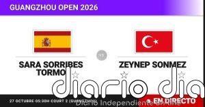 Sara Sorribes Tormo - Zeynep Sonmez, en directo hoy: sigue el partido de Guangzhou Open