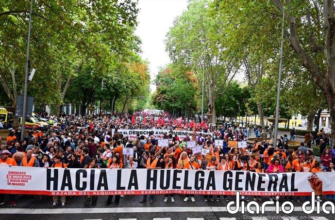 Sindicatos confirman la huelga general por la vivienda para el 11 de noviembre