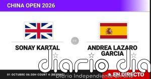 Sonay Kartal - Andrea Lazaro Garcia, en directo hoy: sigue el partido de China Open