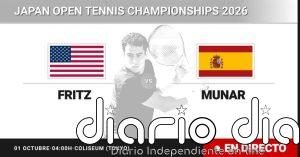 Taylor Fritz - Jaume Munar, en directo hoy: sigue el partido de Japan Open Tennis Championships