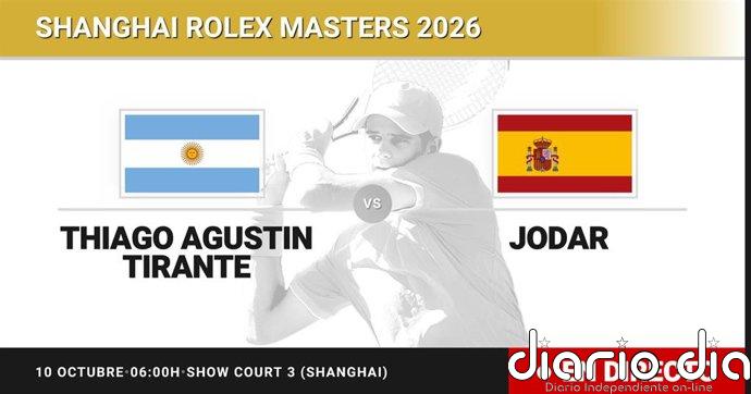 Thiago Agustin Tirante - Rafael Jodar, en directo hoy: sigue el partido de Shanghai Rolex Masters