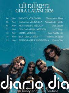 Ultraligera inicia el próximo 4 de noviembre en Bogotá (Colombia) su gira latinoamericana