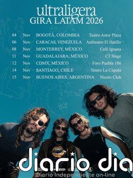 Ultraligera inicia el próximo 4 de noviembre en Bogotá (Colombia) su gira latinoamericana