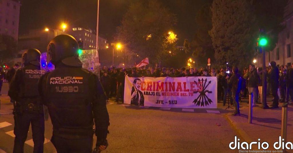 Una protesta ultraderechista en el Ministerio de Transportes acaba con incidentes con la Policía