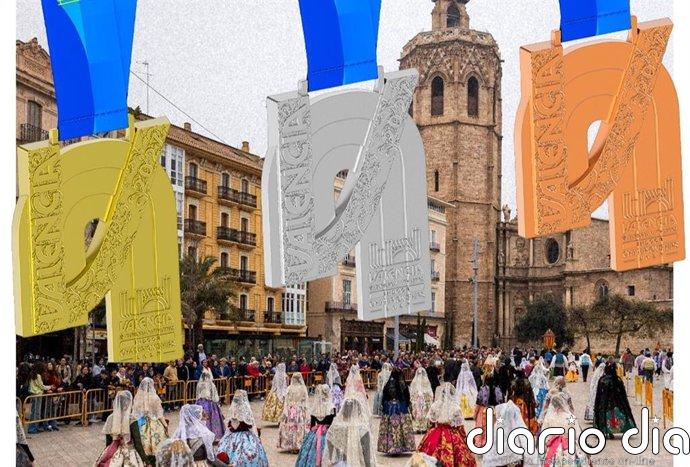 Valencia 2027 homenajea a "la ciudad y su historia" con sus medallas para el Europeo Indoor