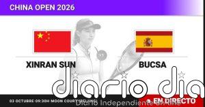 Xinran Sun - Cristina Bucsa, en directo hoy: sigue el partido de China Open