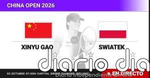 Xinyu Gao - Iga Swiatek, en directo hoy: sigue el partido de China Open