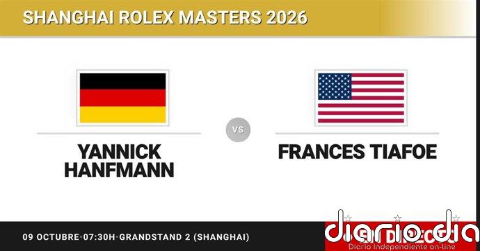 Yannick Hanfmann - Frances Tiafoe, en directo hoy: sigue el partido de Shanghai Rolex Masters