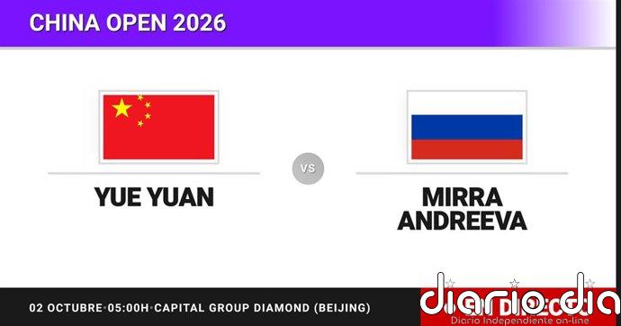Yue Yuan - Mirra Andreeva, en directo hoy: sigue el partido de China Open